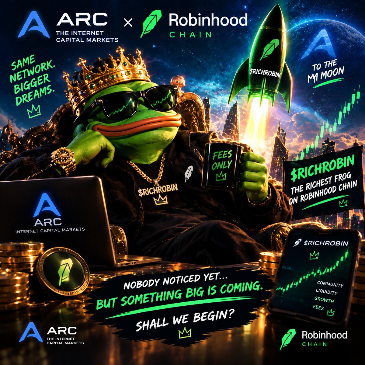 ZNoctis3191's tweet photo. $RICHROBIN 🤝@RobinhoodApp🤜🤛 @arc https://t.co/x5Nhva3ZBU