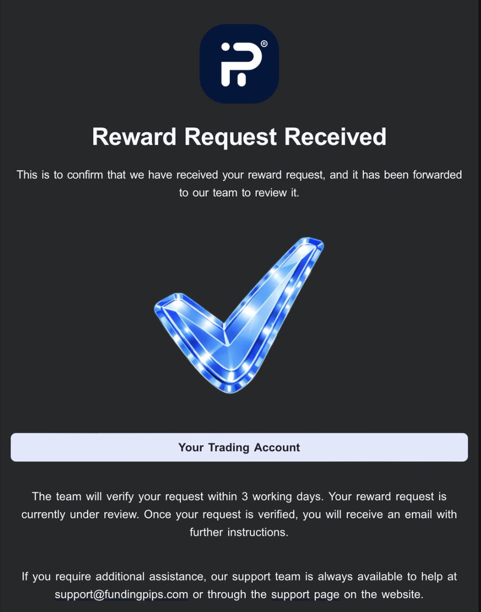 AymanTrades's tweet photo. 3rd reward request submitted! @fundingpips https://t.co/z7sA51H6GC