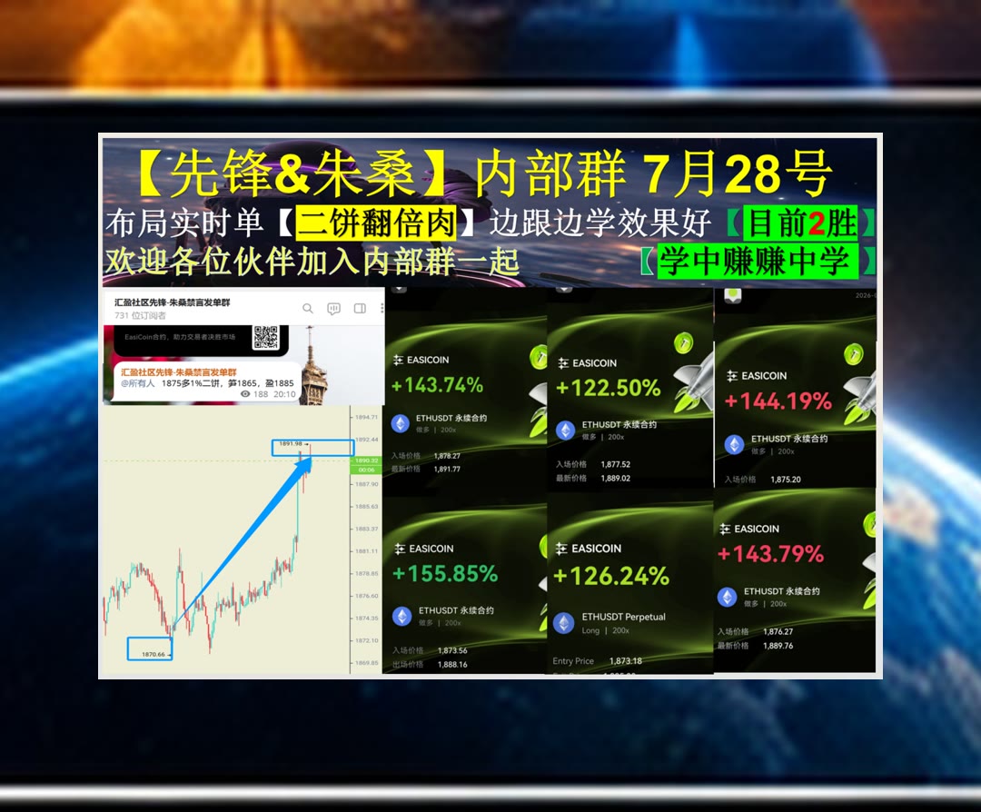 ShaeKylesuq's tweet photo. You show your true character in how you handle victory and defeat.
不知道如何开始观察行情？关注市场走势，参考交易思路。二级市场���约🏐加密货币🍘千倍币🐞币圈聚合群
虚拟土地📖杠杆🐃加密算法🐼比特币总裁
币安 欧易 BTC 免费合约跟单社区👉 @fzy988 👈 https://t.co/OVqsj7Sptb
