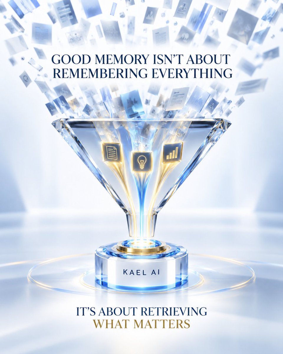 KAELAI001's tweet photo. AI agents need more than reasoning. Memory helps them retain context, learn from outcomes, and continue tasks across sessions. The goal isn’t to remember everything—it’s to retrieve what matters when it matters.

https://t.co/8FMA95iHcw

#AIAgents #AgenticAI https://t.co/obgaDrOJL9