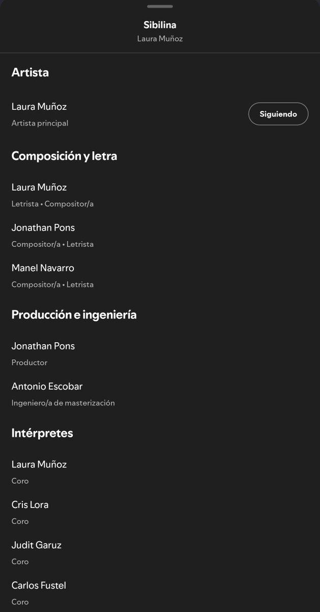 LauraMunozNews's tweet photo. ✍🏼| CRÉDITOS de 'Sibilina' 

🎤| Artista principal

• Laura Muñoz

📝| Composición y letra

• Laura Muñoz, Jonathan Pons y Manel Navarro

🎛️| Producción e ingeniería

• Jonathan Pons y Antonio Escobar

🗣️| Coros

• Laura Muñoz, Cris Lora, Judit Garuz y Carlos Fustel https://t.co/IkCexM7060