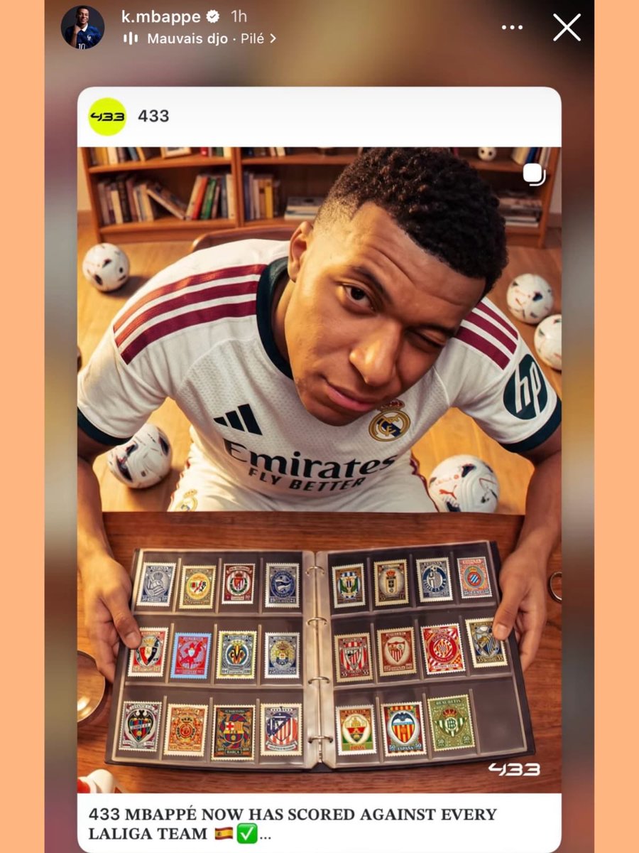 Madridimfo's tweet photo. Kylian Mbappé on IG. ⭐️ https://t.co/jkKTOHQf3I