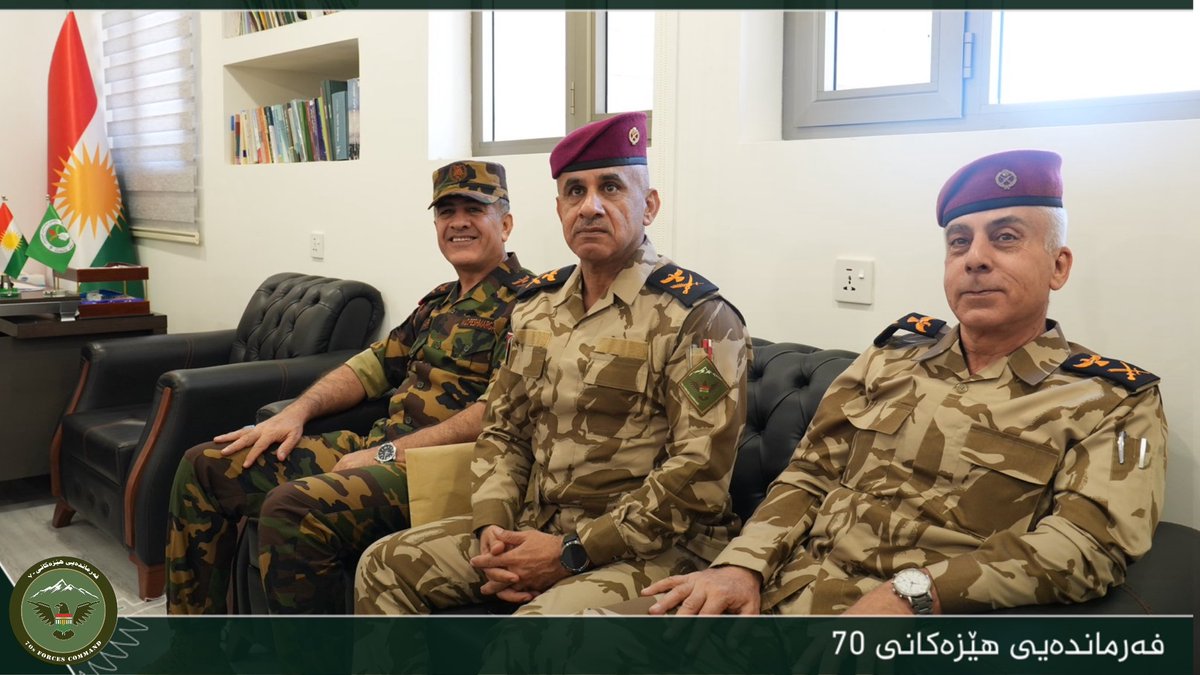 AreaCommad2's tweet photo. By order of Staff Lt. Gen. Omar Salih Hassan, Commander of Forces 70, Maj. Gen. Sarwan Salih Saadi received his appointment order as the new Director of National Awareness and Media on Sept. 16, 2026.

Maj. Gen. Sarwan officially assumed his new duties during a ceremony attended by senior officers, marking the start of his responsibilities in leading the directorate.

The appointment supports the institutional development of Forces 70 Command and aims to strengthen national awareness and media capabilities and present the forces’ activities professionally.