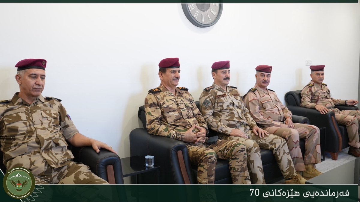 AreaCommad2's tweet photo. By order of Staff Lt. Gen. Omar Salih Hassan, Commander of Forces 70, Maj. Gen. Sarwan Salih Saadi received his appointment order as the new Director of National Awareness and Media on Sept. 16, 2026.

Maj. Gen. Sarwan officially assumed his new duties during a ceremony attended by senior officers, marking the start of his responsibilities in leading the directorate.

The appointment supports the institutional development of Forces 70 Command and aims to strengthen national awareness and media capabilities and present the forces’ activities professionally.