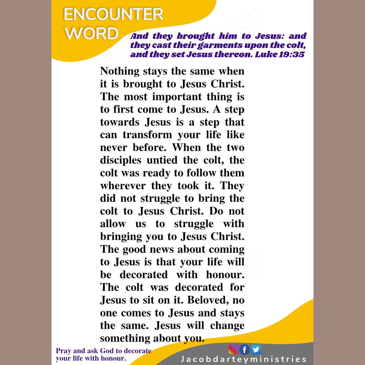 Jacob_dartey's tweet photo. Come to Jesus. Your life will never be the same. https://t.co/UTZoZI6OzW