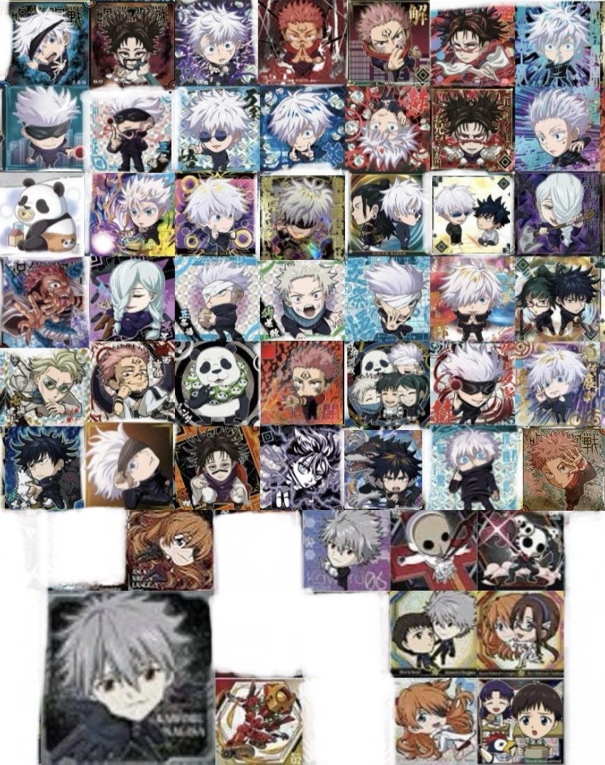 kiruzoru0707's tweet photo. 【交換】にふぉるめーしょん ウエハース シール ビックリマンチョコ

【譲】1、2枚目ジョジョ 呪術廻戦 エヴァ デスノート スターウォーズ (複数出し可)
※噴上 第5・6使徒 開封済

【求】3、4枚目 ジョジョ DIO エヴァ 呪術廻戦 BLEACH

郵送、手渡し🙆🏻‍♀️

検索からでもお気軽にお声がけ下さい🙌🏻 https://t.co/KMgnDZ61ov
