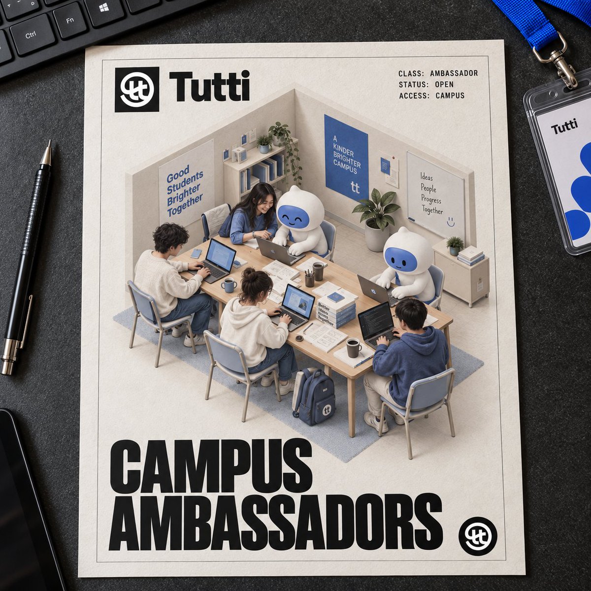 Tutti_global's tweet photo. Tutti Campus Ambassadors — now open 🎓

We met a lot of students at a hackathon hosted by InnoAI HKU last week, and it made us want to be on more campuses.

If you're into AI and like getting people to try new things, you get a free agent plan while you're an ambassador, a direct line to our founder.

DM us "ambassador" with your school and one thing you'd want to build with us!