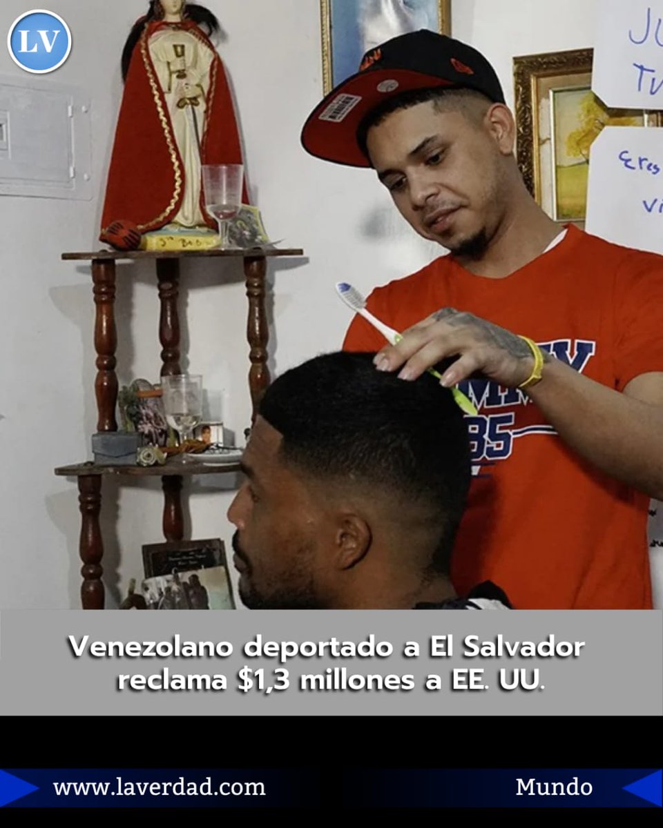 atila71's tweet photo. El venezolano Neiyerver Adrián León Rengel, con 28 años, expulsado hace un año por . a El Salvador bajo la ley de 1798, revela que reclama 1,3 millones por daños y perjuicios en una demanda presentada este martes. https://t.co/AbsoxEDGHd
