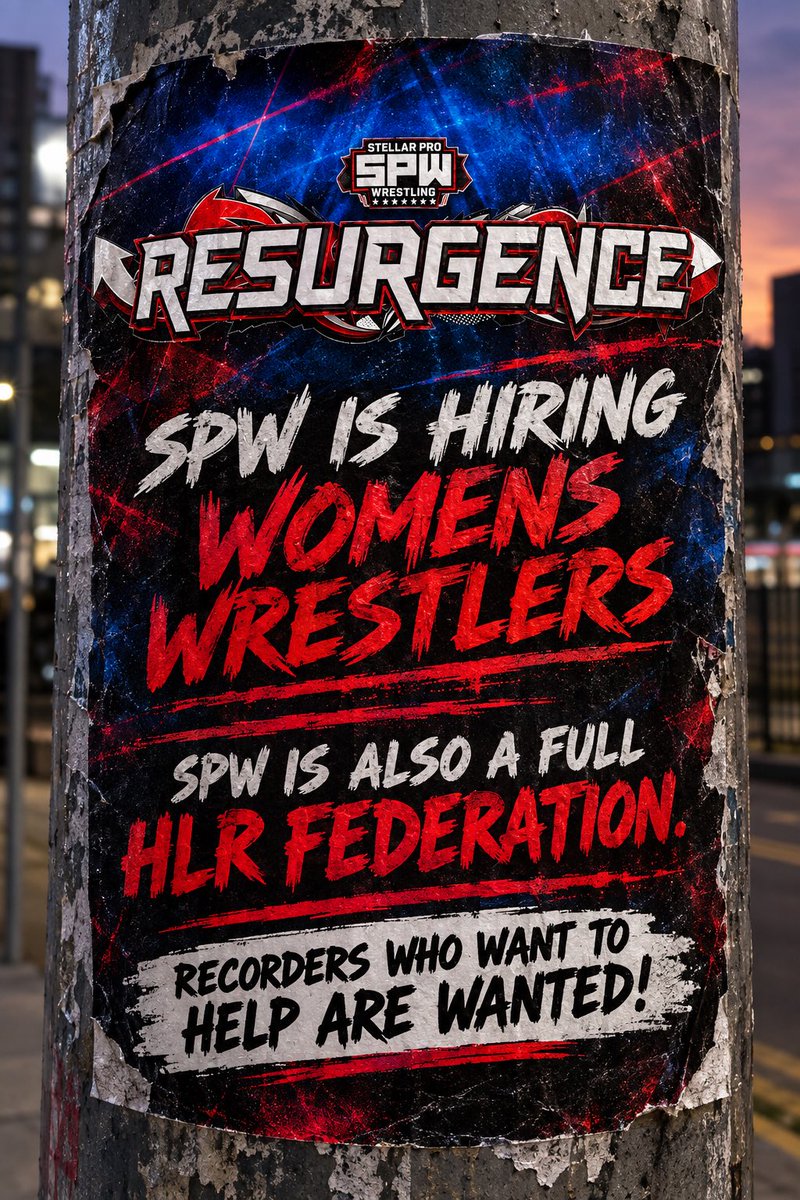 wwpw2k's tweet photo. I’m looking for female caws who might be interested in joining SPW. It’s an HLR federation, though there’s a slim chance of an occasional AI vs. AI match; and I mean slim. If you’re interested in joining and becoming part of the roster, let me know! https://t.co/uwKy27gNab