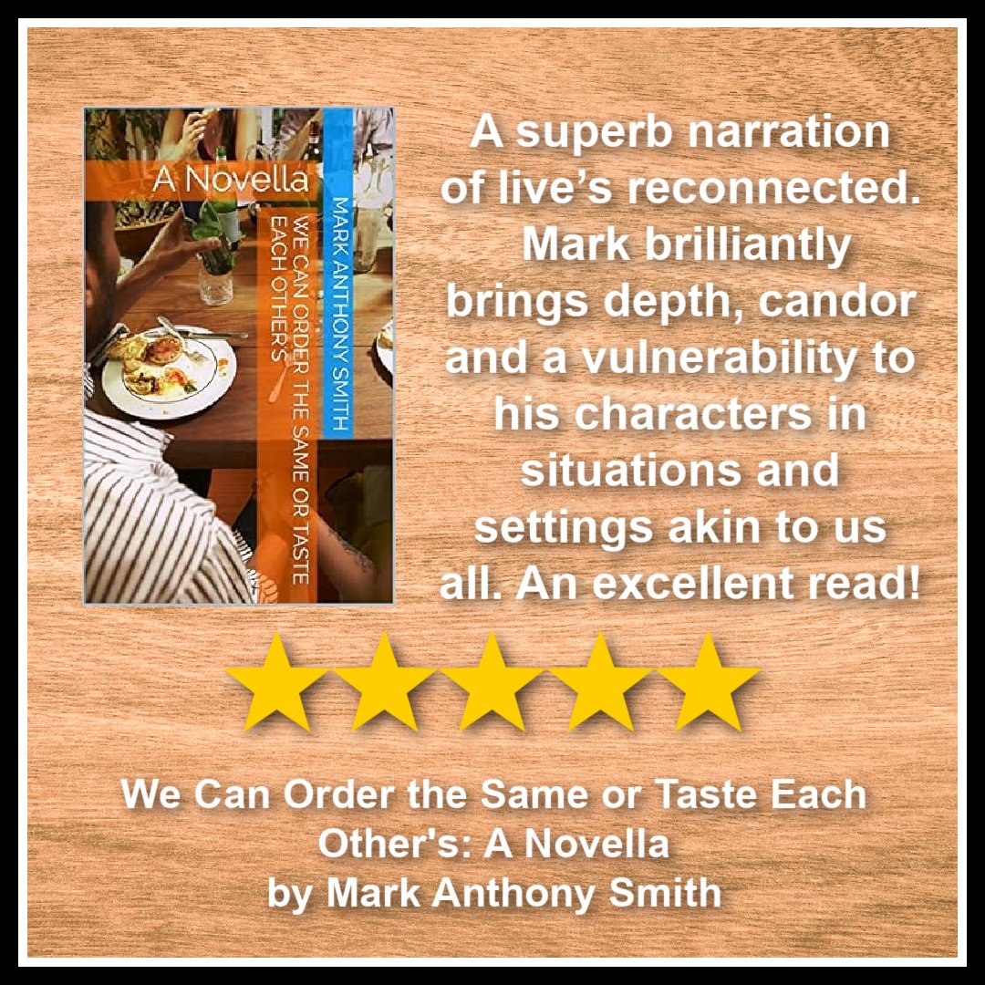 mcwilsonky's tweet photo. We Can Order the Same or Taste Each Other's: A Novella
by Mark Anthony Smith @MarkAnthonySm16
A Novella about food and love.
US https://t.co/3LipDuFlwO
UK https://t.co/9RhA0iBjit
#WeCanOrder #bookreview #bookreviews #novella #poetry https://t.co/Mvg2w5XN66