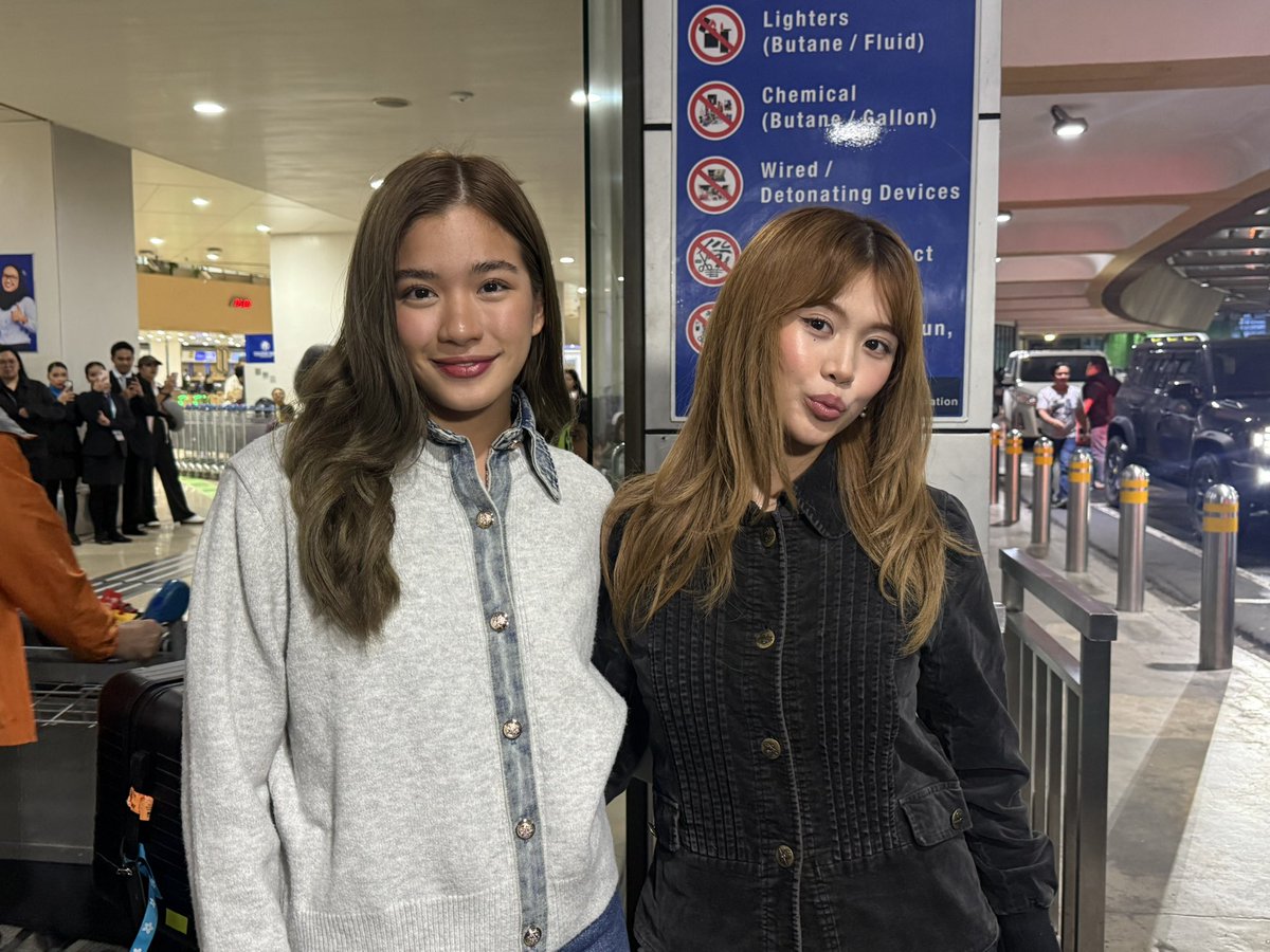 mjfelipe's tweet photo. LOOK: BINI Aiah and Maloi are also leaving for Melbourne, Australia tonight. This is BINI's first time to perform in Melbourne. They've performed in Sydney, Australia back in 2023 for 1MX Sydney by ABS-CBN Music. 

BINI Signals World Tour in Melbourne is happening on Sept 20. https://t.co/UPQ2cVjzu0