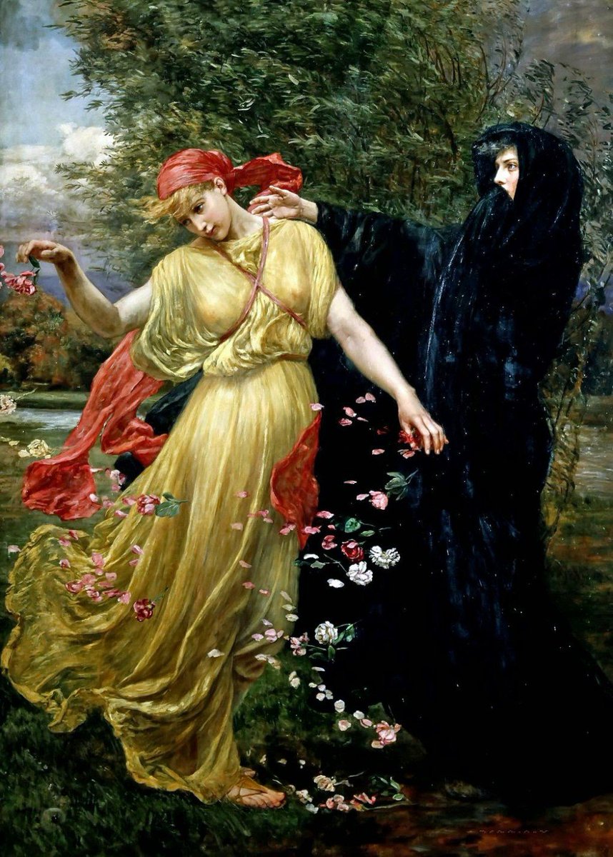 ArchetypeVision's tweet photo. At the First Touch of Winter, Summer Fades Away by Valentine Cameron Prinsep, c. 1897 https://t.co/IOjgcx0QGE