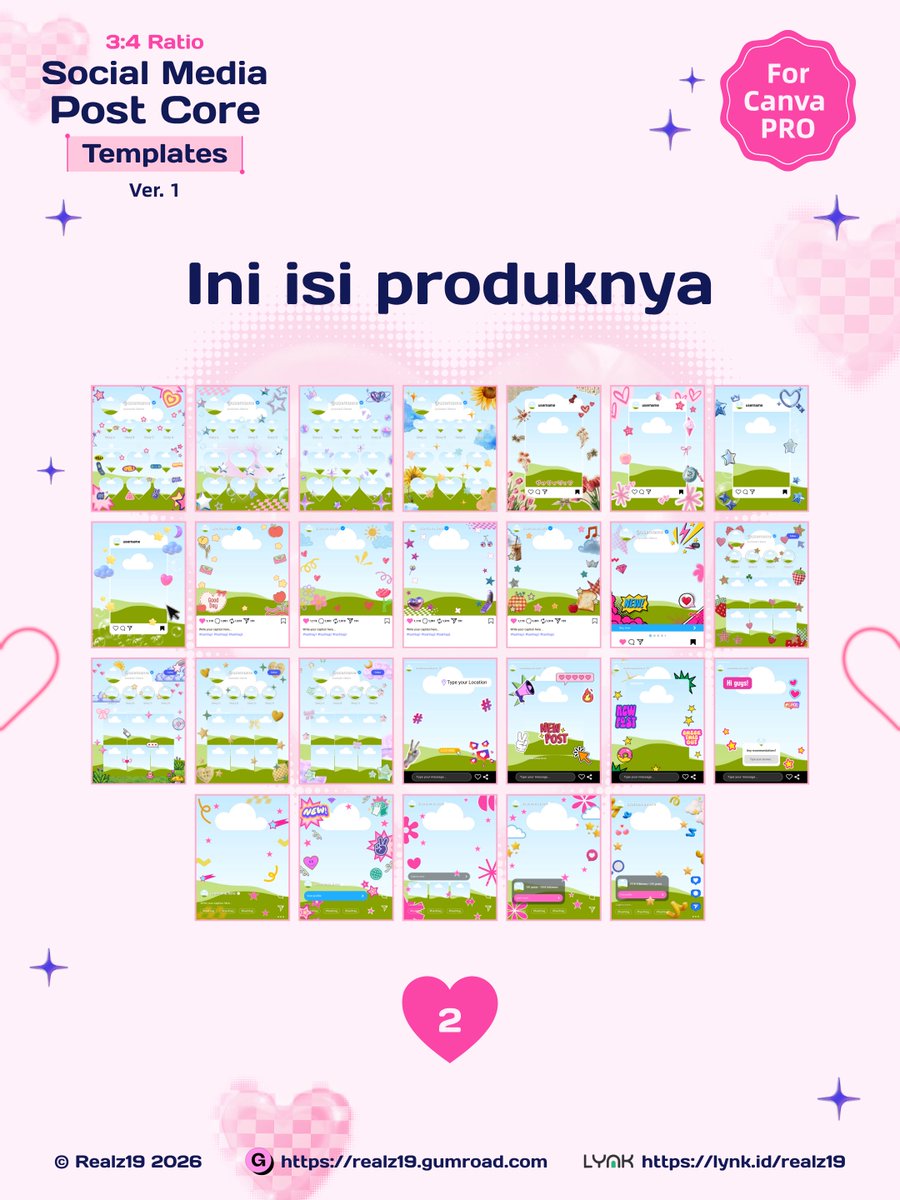 Realz19graphic's tweet photo. Jadi, dari total 51 template, 25 template feed core bisa diedit di Canva free, yang 26 Social Media Post core sebaiknya diedit dan hasilnya disave pakai Canva pro.

#zonauang #zonajajan #canvatemplate https://t.co/NPmSW69AOa