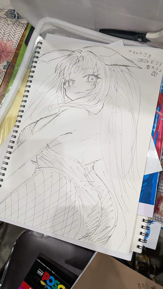 chunyanekko's tweet photo. 前回のコミティアで描かせていただいたスケブ
全部5分ぐらいでぱぱっと終わりました https://t.co/WasZiAFfEh