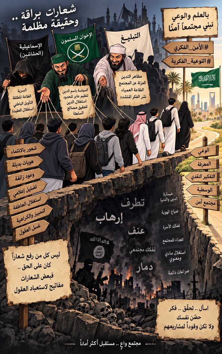 Proof_AR1233's tweet photo. أُُعِدُّ منذ أسابيع مقالةً ذات ثلاث شُعَب، وأحاول أن أربط بينها، لا سيما أنني عايشتها حقيقةً واقعةً !.

وهي تحتاج إلى مزيد من البحث والتدقيق حتى تظهر بصورة متكاملة، تحمل معنىً واضحًا ورسالةً تستحق أن تُروى 🧐
وما أبغى أستعجل.. بعض الكلام يحتاج وقتًا حتى ينضج !!
#نجران #نجران_الآن 
#الأمن_الفكري 
#التوعية_الفكرية 
#تنظيم_خشيوه
#المكارمة_لصوص
#الإخوان_المسلمين
#جماعة_التبليغ