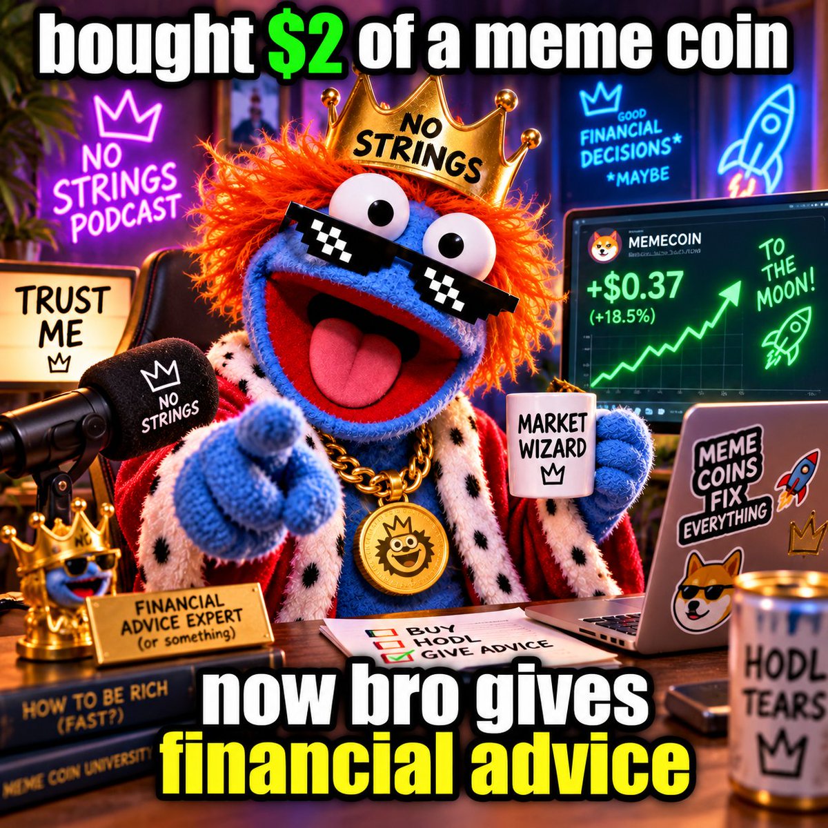 NoStringsCoin's tweet photo. made one profitable trade
accepting podcast invitations now

$STRINGS https://t.co/T8b5rpmFzi