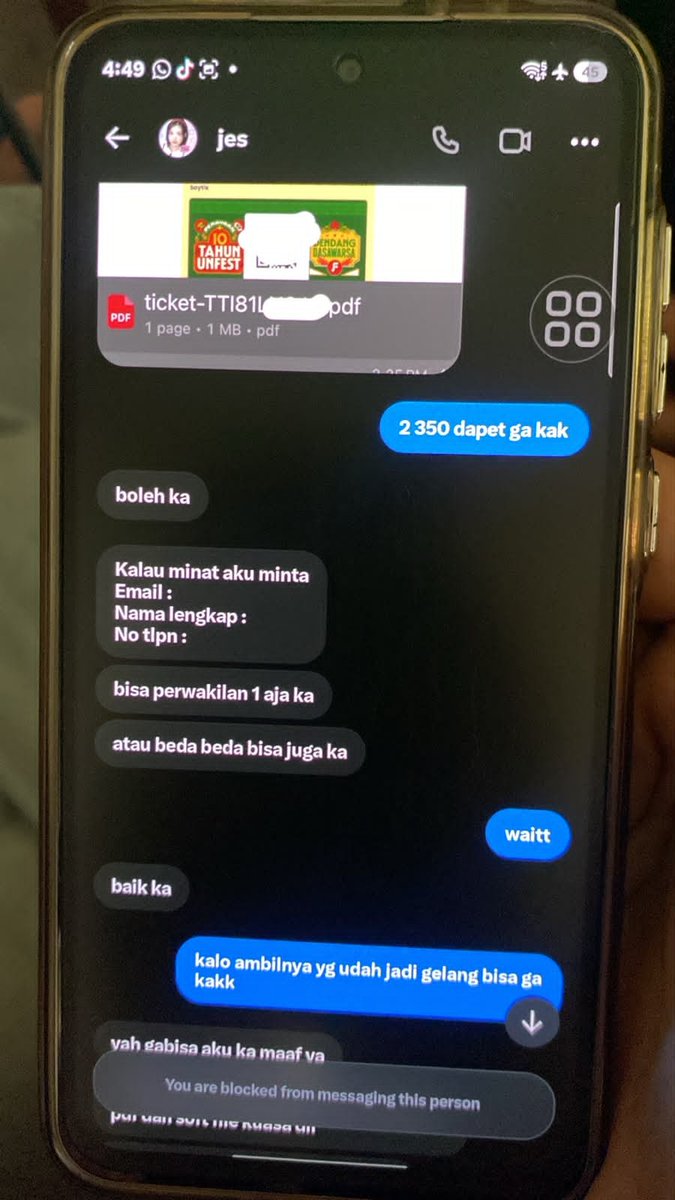 voldemorthere's tweet photo. ‼️ HELP RT ‼️
twitter please do your magic

🚨 DIDUGA PENIPU / SCAMMER 🚨

KENA SKEM TIKET KONSER ANYINGGGG

an RAHAYU NABILAH RACHM https://t.co/qulbUzYroH