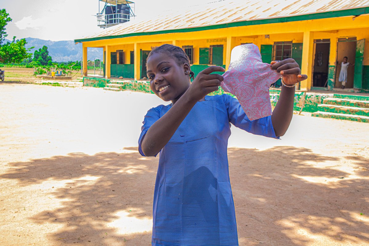 UNICEF_Nigeria's tweet photo. After learning to make reusable menstrual pads through the Netherlands-funded #ASWA3 initiative in Adamawa State, Fabila, 13, is ready to share her new skills with schoolmates in Ganye LGA.

Good menstrual hygiene helps girls stay confident, stay in school and keep learning. https://t.co/3WSsbZP74g
