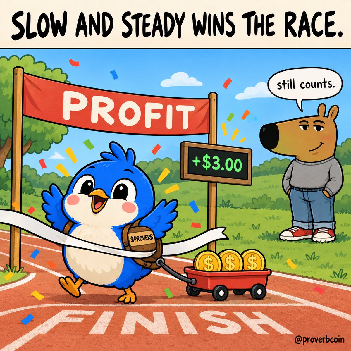 ProverbCoin's tweet photo. +$3.00.
a win is a win. 🐦🏁

$PROVERB #memecoin #Robinhood https://t.co/iTRUhSmAsS