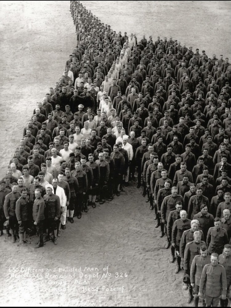 Ae_ro77's tweet photo. 650 soldiers came together to form the shape of a horse a tribute to the 8 million horses that died while serving alongside soldiers in World War I.
they carried men into battle, carried supplies, and never chose the war.

this was their way of remembering them. 🐎❤️ https://t.co/TMDNeCWzxS