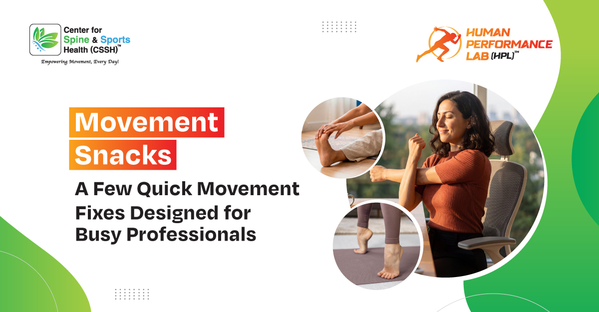 CSSH25's tweet photo. Long hours of sitting, screens, and desk work can make movement an afterthought.

These quick and simple “movement snacks” can help you move, reset, and break up prolonged sitting, right from your desk.

Read our blog: https://t.co/yyJNGXpvU8 https://t.co/Twy7Ux6BRU
