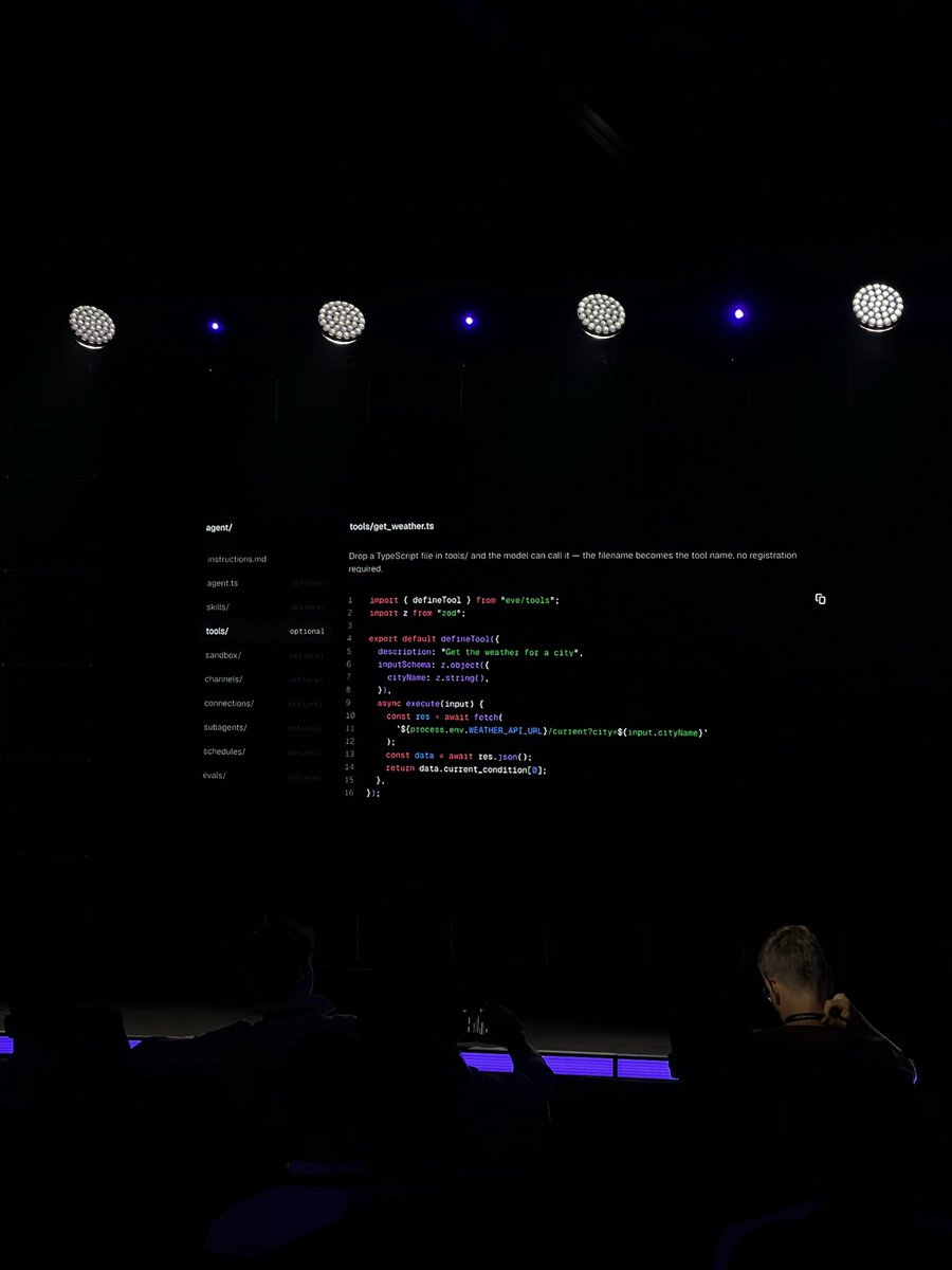 Q1w1N's tweet photo. I’m surprised, happy, and annoyed…

🥹 Happy to learn even more about my favourite AI framework — EVE
😮 Surprised that so few people in the audience know about it!
🙂‍↕️ Annoyed by my seat 😂

@AgentConf @dom_sipowicz https://t.co/FJhbf4TbX8