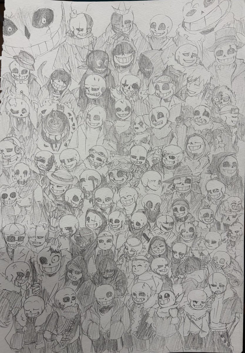 Yui420406's tweet photo. #undertaleau
知ってる限りのサンズを描いていった。描ききれてないしもはや誰が誰なのか分かりづらいけど達成感と満足感が来てる https://t.co/Rrx1pxLRr2