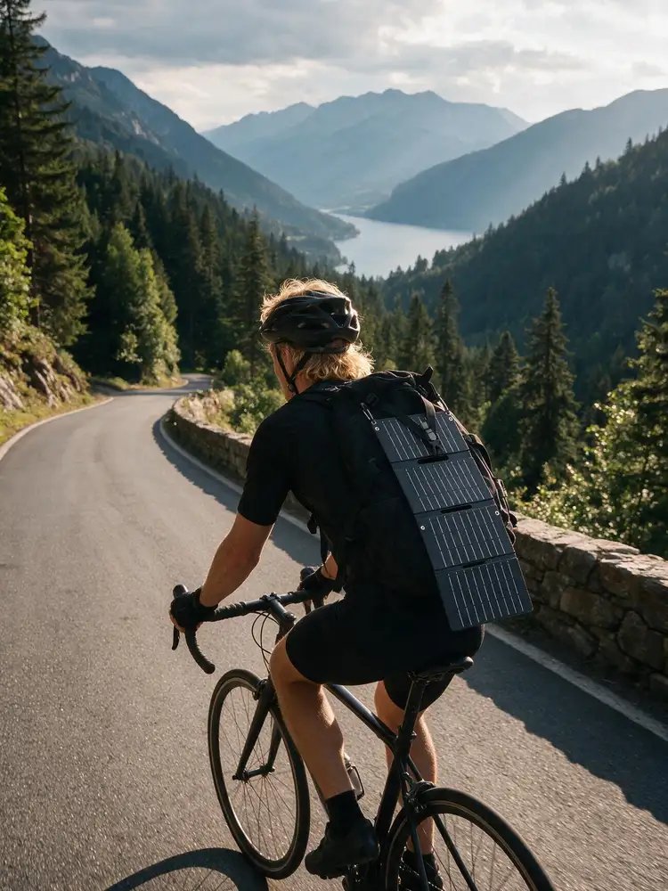 Solupup_global's tweet photo. Sun on my backpack, charge as I ride. SOLUPUP PBS47K ☀️🚴

#SOLUPUP #PBS47K #cyclinglife #solarpowerbank https://t.co/zk9e0cZMw5