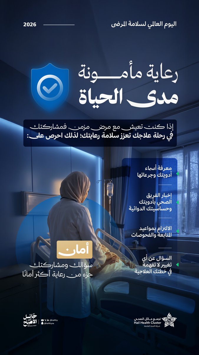 إذا كنت تعيش مع مرض مزمن، شارك في خطة علاجك لتعزيز سلامة رعايتك الصحية.
