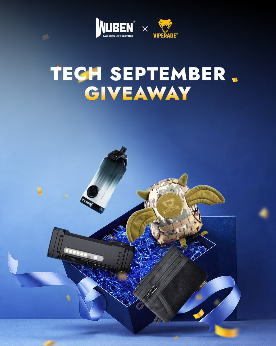 wubenlight's tweet photo. Upgrade your EDC for FREE ⚡
Win gear from WUBEN & @viperade!
👉 Enter on Instagram:
🔗 https://t.co/NANoV9xhGi
⏰ Ends Sept 23 | 4 Winners
#EDCGiveaway #WUBEN #VIPERADE https://t.co/ONUltAUuqP