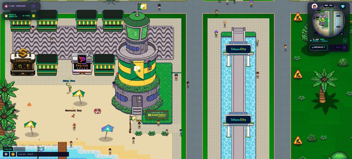 PlaySolCity's tweet photo. The @SuperteamBR completed 1  year! 🎉  

The ST BR embassy is our humble tribute to this amazing community

Here you can interact with BR protocols and play themed mini-games

Take a look! 👇 https://t.co/3WGjhUIOxb