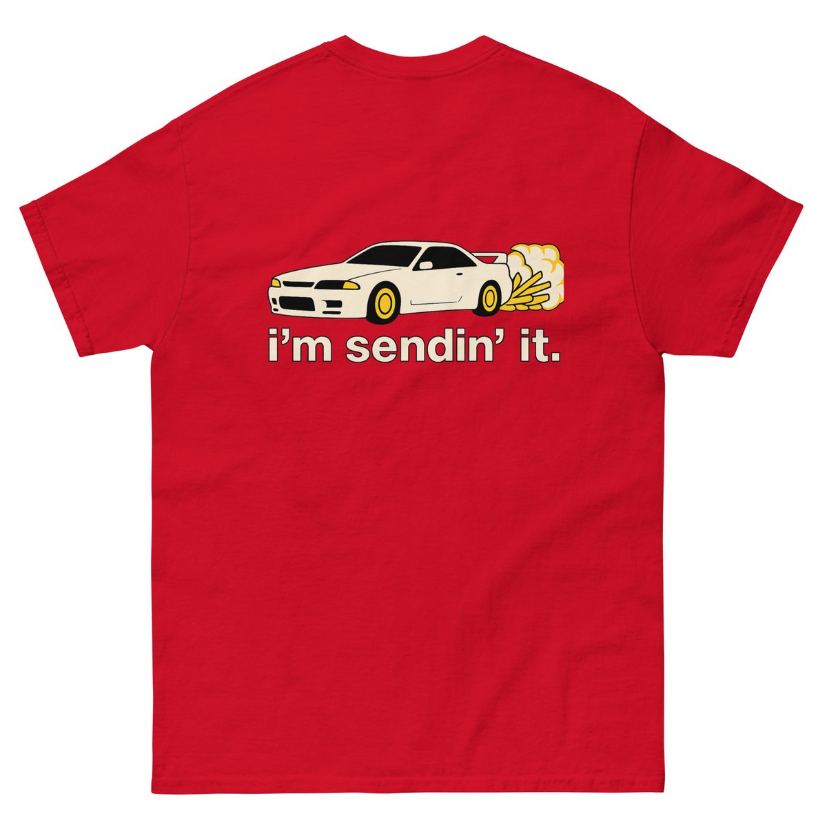 LucyphLucy's tweet photo. NEW DROP: R34 silhouette, French-fry burnout, and pure JDM energy. Made for late-night pulls, drive-thru runs, and full-send culture. Premium print, oversized Golden Arches, limited release. https://t.co/KlSE9NPLLM