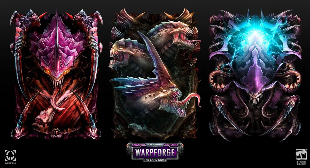 40KEternityGate's tweet photo. Tyranid Card Backs by Jaime Martinez Querol @Jaimemq_art
(Jaime MQ, jaimemq_art)
https://t.co/vHxJxdaBWp

 #Tyranids #Genestealers #HiveTyrants #Neurotyrant #Psykers #TyranidWarriors #Warpforge #WarhammerSkulls @warpforge40k @EverguildGames #VideoGames #Xenos #WarhammerArt #Warhammer #Warhammer40K #40K