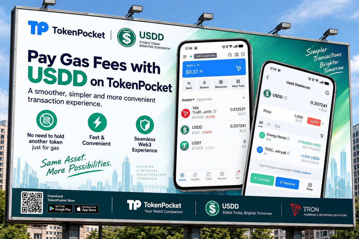 Varunn_2's tweet photo. Gas fees shouldn’t be complicated. ⚡
With USDD on TokenPocket, you can pay gas fees directly with USDD—no need to hold another token just for transactions.
Simple. Smooth.
@TokenPocket_TP @USDDecentralize @KeyPalWallet
#USDD #TokenPocket #GasBoostSeason #USDDonTP #USDDForGas https://t.co/0EfIRf83Ia