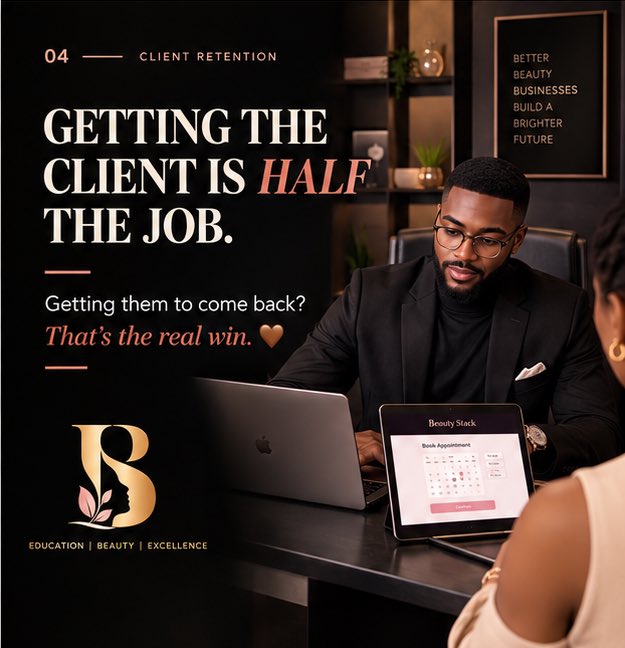 beautystackUK's tweet photo. Your client didn’t book again. 👀
Before you assume they didn’t like your service, look deeper.

Sometimes, the problem isn’t the quality of your work—it’s the experience, follow-up, communication, or simply the lack of a reason to return. https://t.co/IryjOZZPoL