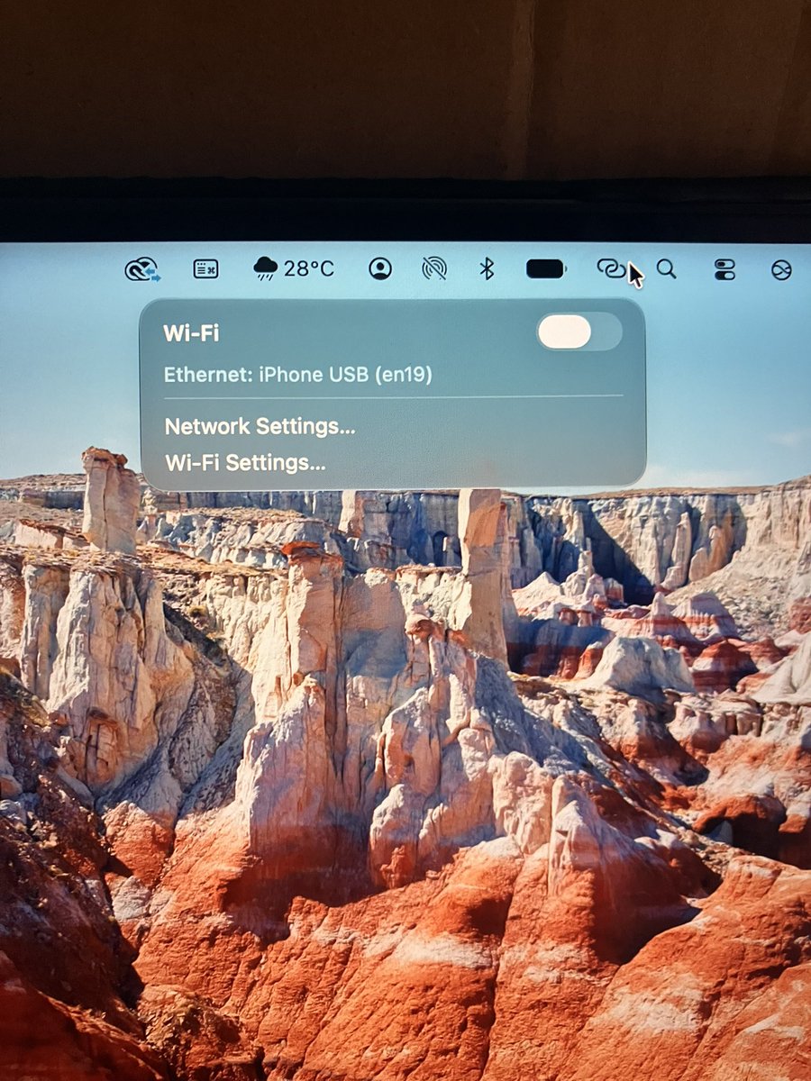 notvalidt's tweet photo. iOS 27 &amp; macOS 27: “Why use Wi-Fi when we can just use the iPhone as Ethernet?” 😂
Apple really keeps sneaking in these little features. https://t.co/whMQ4Y8hNH