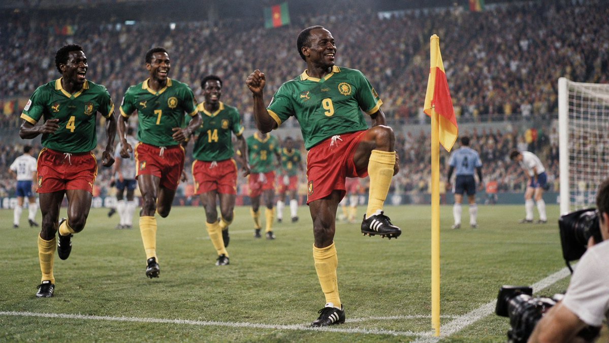 SoccerAmplified's tweet photo. DID YOU KNOW ROGER MILLA WAS PLAYING AMATEUR FOOTBALL BEFORE HIS EXTRAORDINARY 1990 WORLD CUP COMEBACK?

Roger Milla was already 38 when Cameroon prepared for the 1990 FIFA World Cup.

His international career appeared to be approaching its end.

Instead of playing regularly at the highest professional level, he had been turning out in lower-level football for Saint-Pierroise on the Indian Ocean island of Réunion.

Cameroon then recalled him to the national team.

FIFA records that President Paul Biya pushed for Milla’s return after seeing him play in a testimonial.

Coach Valeri Nepomniachtchi selected the veteran striker.

Milla scored four goals during Cameroon’s run at Italia 90.

Cameroon became the first African nation to reach a FIFA World Cup quarter-final.

Milla’s celebrations beside the corner flag became one of the defining images of the tournament.

One of the 1990 World Cup’s biggest stars had been playing far from Europe’s major leagues shortly before becoming a global sensation again.

#RogerMilla #Cameroon #WorldCup #FIFA #FootballHistory #DidYouKnow #Africa #FootballFacts