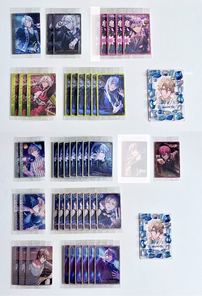tnsrnsk's tweet photo. 【交換】アイドリッシュセブン アイナナ ウエハース ウエハ メタルカード メタカ

譲→画像参照(変動あり)
求→龍之介(ウエハレオパ/💎最優先)

郵送、2点から〜(ミニレターにて1点も可能◎)
UR⇆UR/💎⇆💎/ウエハ⇆メタカ◎
ウエハ未開封のみ
一部お声掛け中

お声掛けは元ポストにて🐉 https://t.co/mED40OctPD