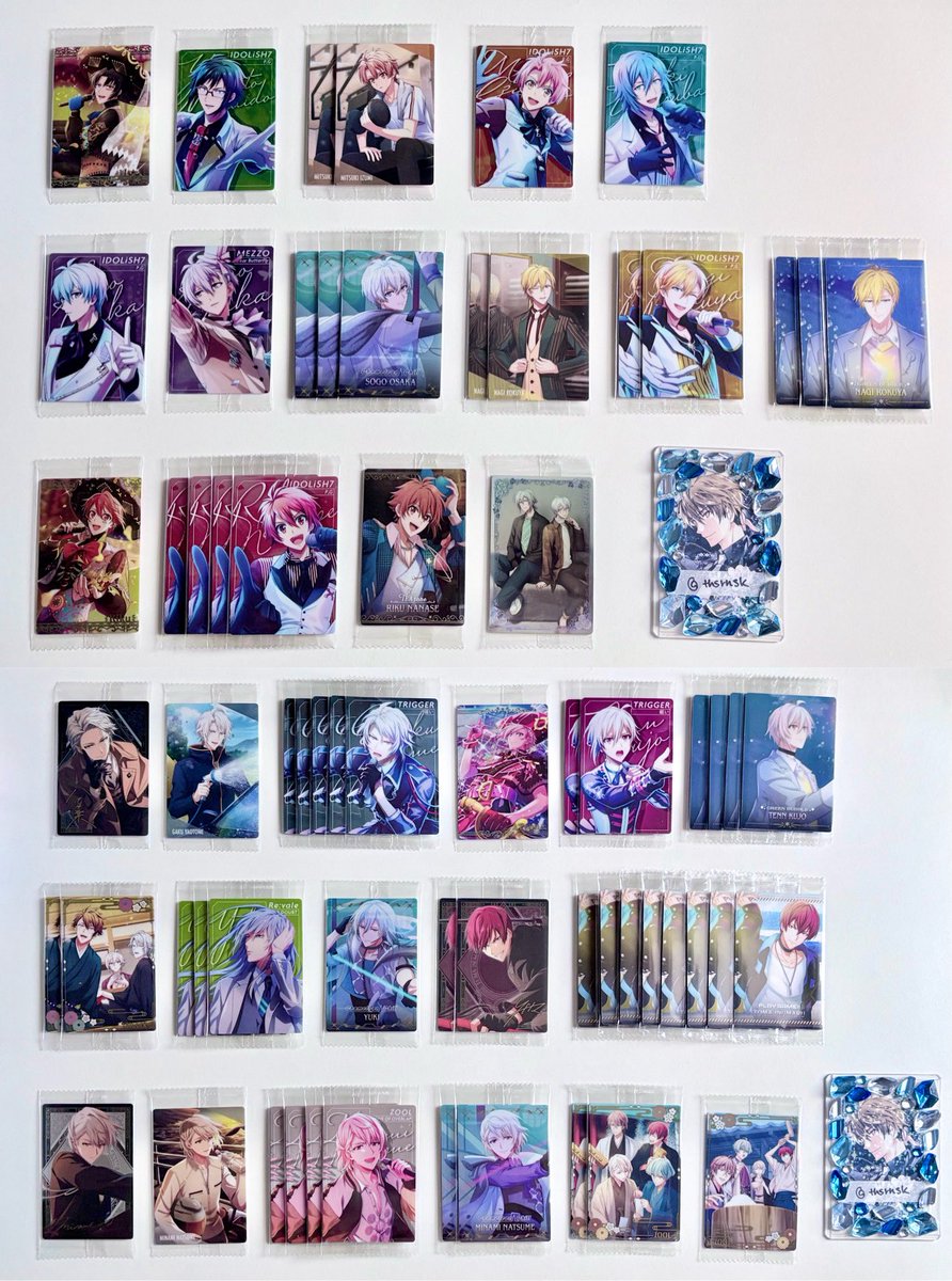 tnsrnsk's tweet photo. 【交換】アイドリッシュセブン アイナナ ウエハース ウエハ メタルカード メタカ

譲→画像参照(変動あり)
求→龍之介(ウエハレオパ/💎最優先)

郵送、2点から〜(ミニレターにて1点も可能◎)
UR⇆UR/💎⇆💎/ウエハ⇆メタカ◎
ウエハ未開封のみ
一部お声掛け中

お声掛けは元ポストにて🐉 https://t.co/mED40OctPD