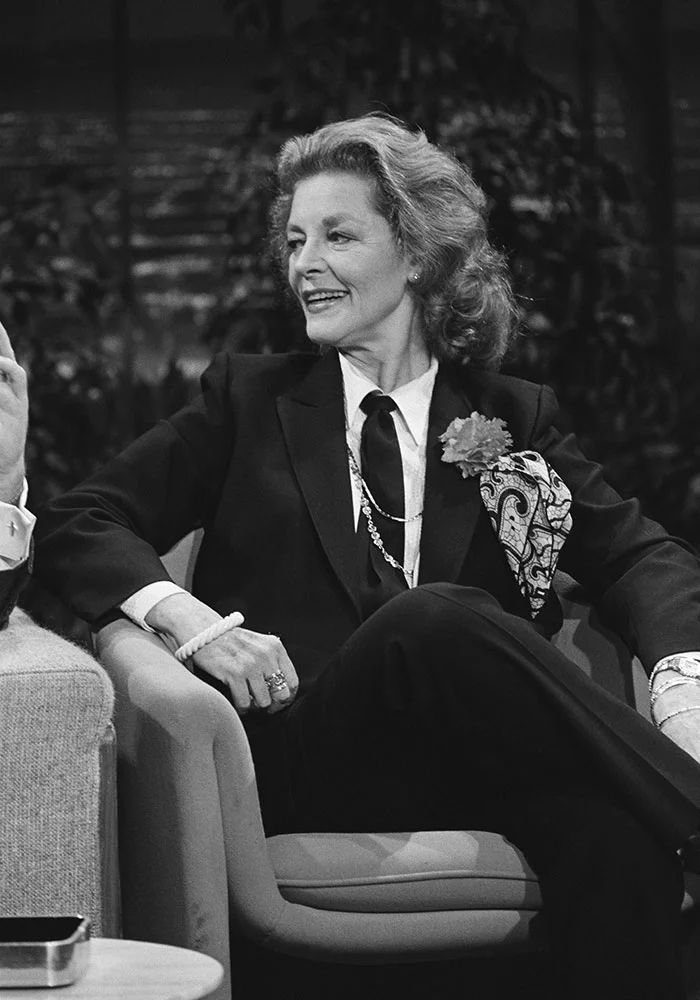 iillyxn's tweet photo. lauren bacall in a suit... that's it https://t.co/6wkF0zA6MX