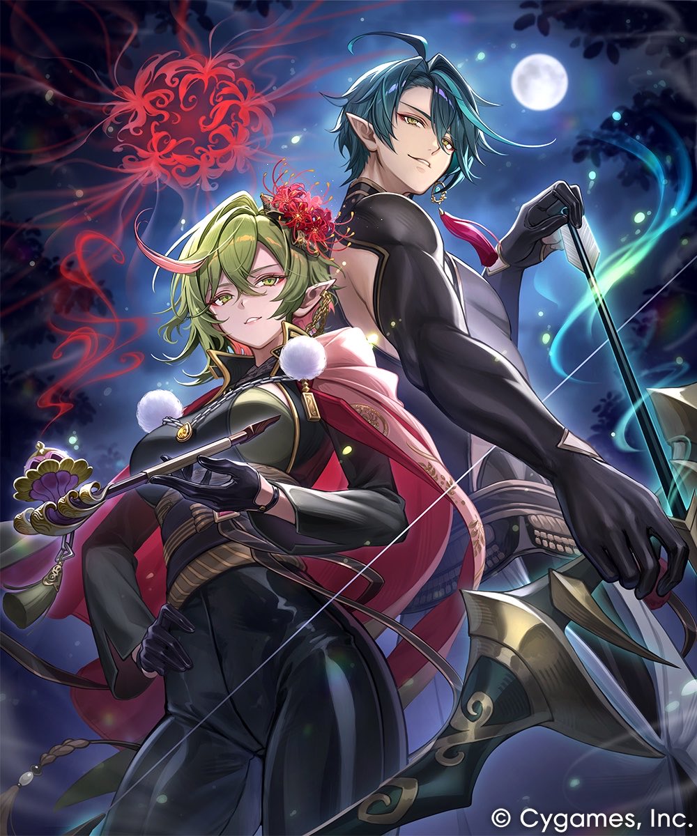 mew_cat_1091's tweet photo. Shadowverse: Worlds Beyondにて「緑傘会の二枚看板」を描かせて頂きました。

 #シャドバWB https://t.co/OtzXR126YL