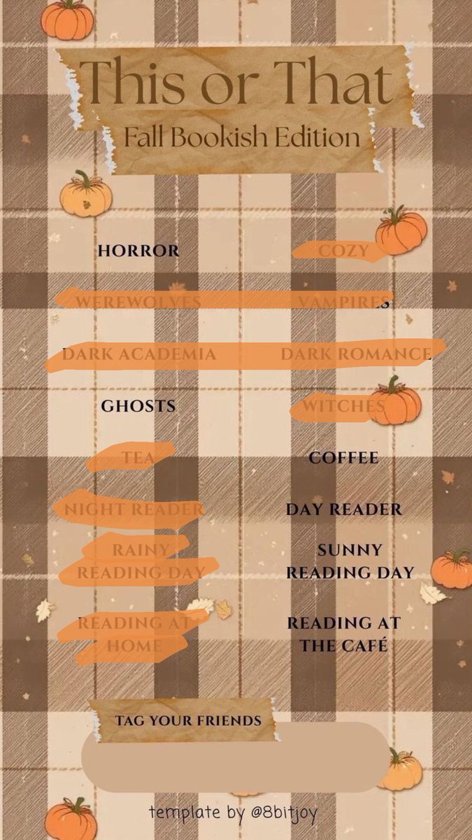 tidcecily's tweet photo. autumn book this or that 🍂🍁 https://t.co/o2q2g0WZ1V