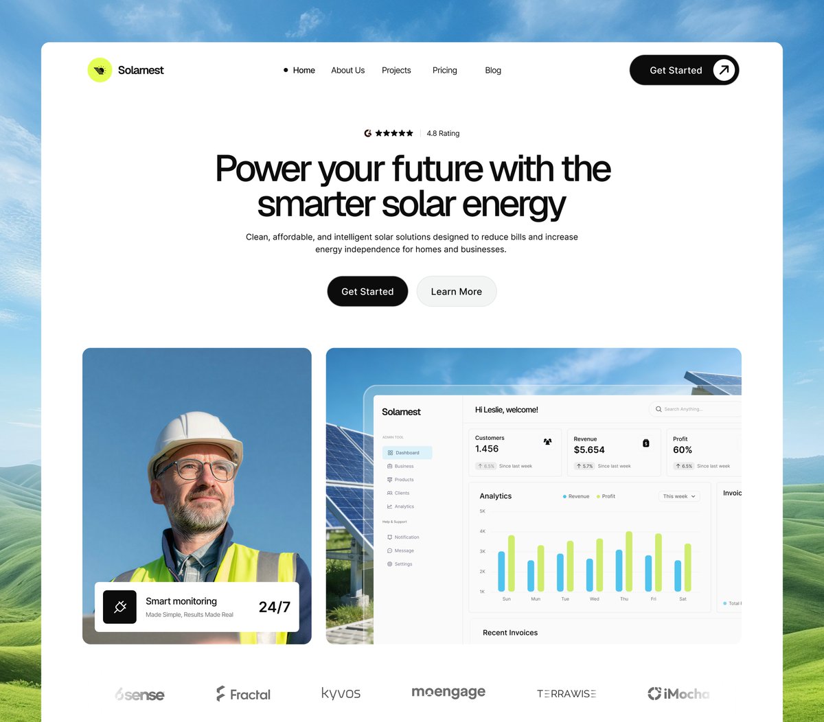 akramuiux's tweet photo. Green Energy Website Design. https://t.co/mHovoXaiC7