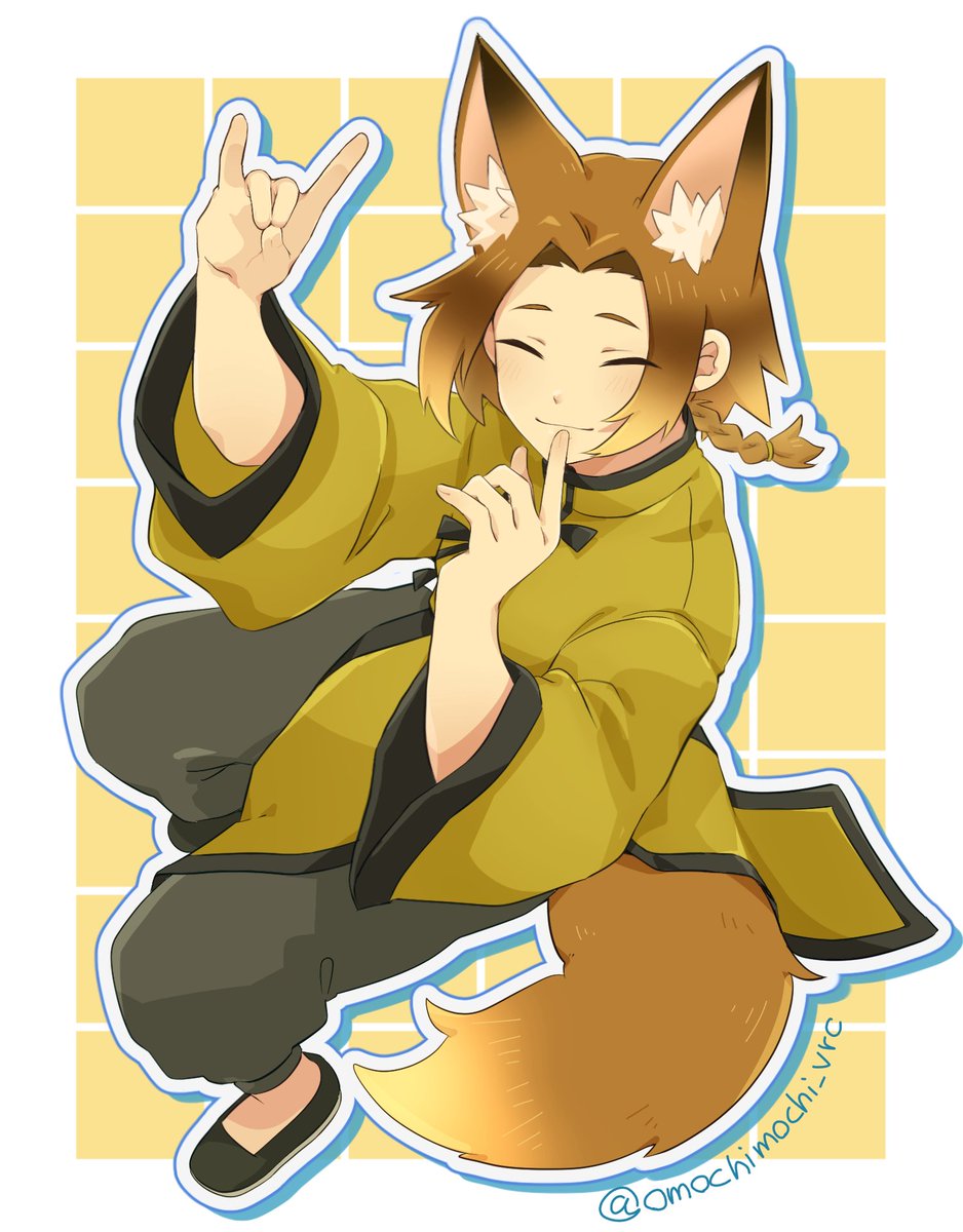 omochimochi_vrc's tweet photo. #VRCイラスト #vgaro3D
フーリくん！🦊💛💛💛
フーリくんをメインで使うようになって一年くらいなので記念にお絵描きしました。最推しを描いたので筆がノリノリ(ദ്ദി ᴖ⩊ᴖ )🎵

フーリくんには色んな事にチャレンジするきっかけをたくさん貰っているので、本当にありがとうの気持ち。大好き！！！ https://t.co/VTddLptCZ2