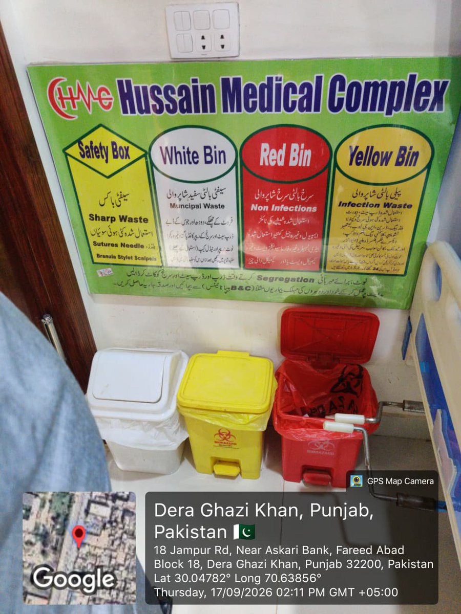 Muhammadsh31887's tweet photo. To assess hospital waste management and segregation practices.
To identify potential environmental and public-health risks.
To promote proper handling, storage, and disposal of hospital waste.
#epapunjab #im4climate #maryamnawaz4climate #smoglesspunjab #smogfreepunjab https://t.co/IOZHiR7oLC