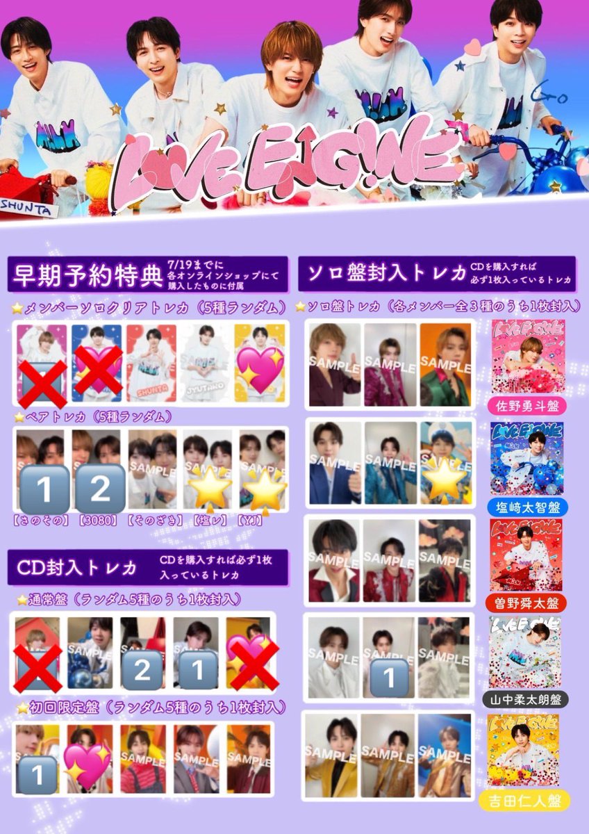 sa9le12's tweet photo. M!LK LOVE ENG!NE ラブエンジン 特典 トレカ 交換
【譲】画像🔢、オントーシリアル
【求】💖＞🌟(クリアトレカ吉田最優先)

郵送又は10/11特典会での交換希望です。
検索からもお気軽にお声掛けください。 https://t.co/1VELxbntCD