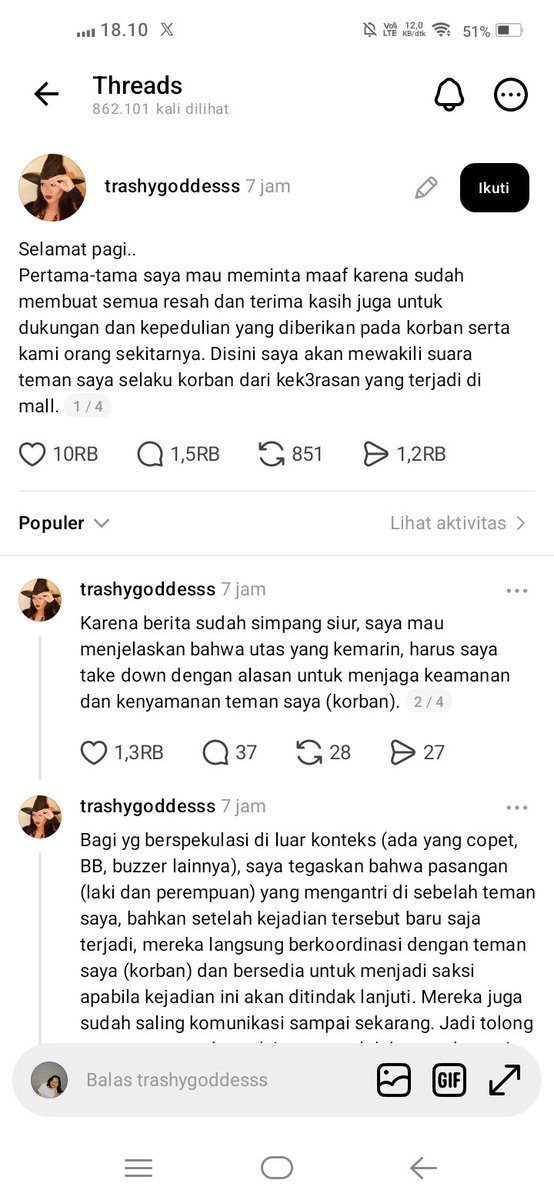 SistersInDanger's tweet photo. ‼️ UPDATE ‼️ 
Terkait kasus kekerasan fisik di mall Senayan city Jakarta, temen korban (mewakili korban) udah klarifikasi di Thread ya. 
1. Korban bukan copet😑 tdi sempet rame soal dugaan soal itu, temen korban udh tegaskan jangan berspekulasi di luar konteks. 
2. Walaupun awalnya sempet bungkam, akhirnya pihak mall sudah reach out korban dan bersedia membantu dalam proses hukum. 
Semoga korban segera dapat keadilan dan lekas pulih ya🥺❤️