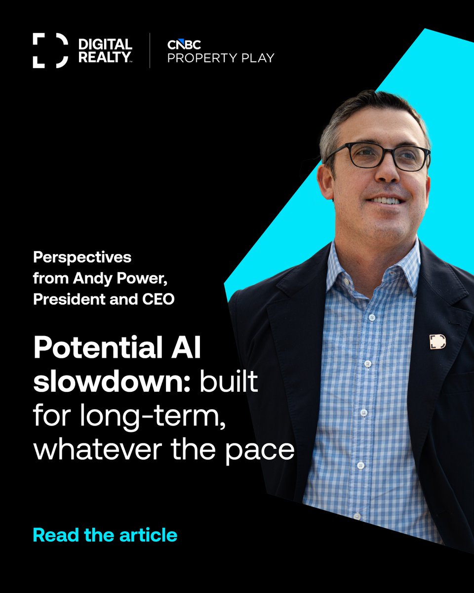 DigitalAPAC's tweet photo. With potential slowdown of AI, Andy Power, shared his perspective with  @CNBC Property Play on why the long-term picture for data centers extends well beyond any single technology: https://t.co/TkvJlCJVg6
 
#TheDataMeetingPlace https://t.co/JwqCaG1bCj