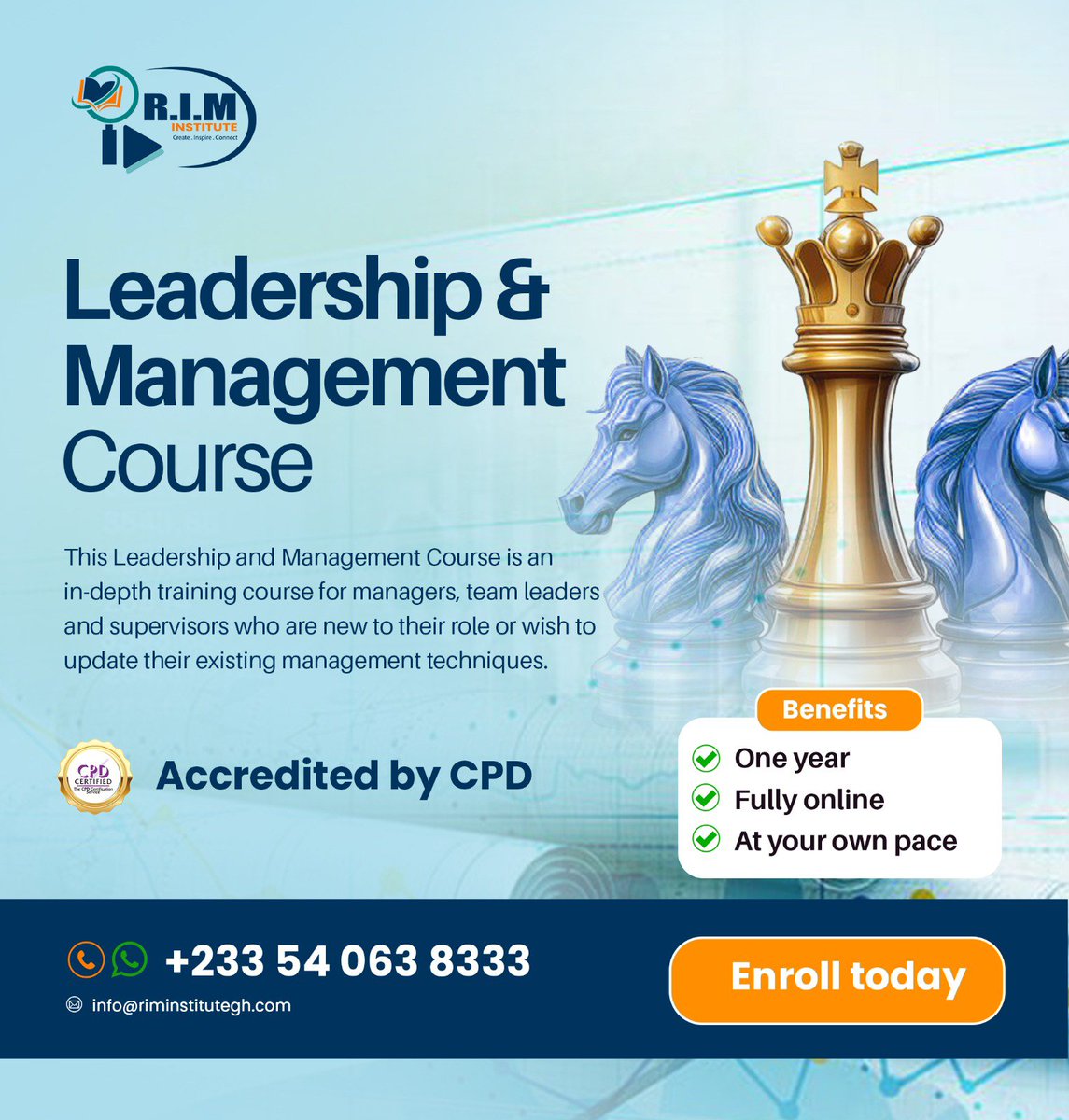 RIM_Institute's tweet photo. Take your career to the next level with Leadership &amp; Management 💼🚀

 Develop skills to lead teams, make better decisions, solve workplace challenges, and position yourself for greater responsibilities and career opportunities.

Enroll today and take the next step! 

#rim #fyp https://t.co/Kq6ype7BG9