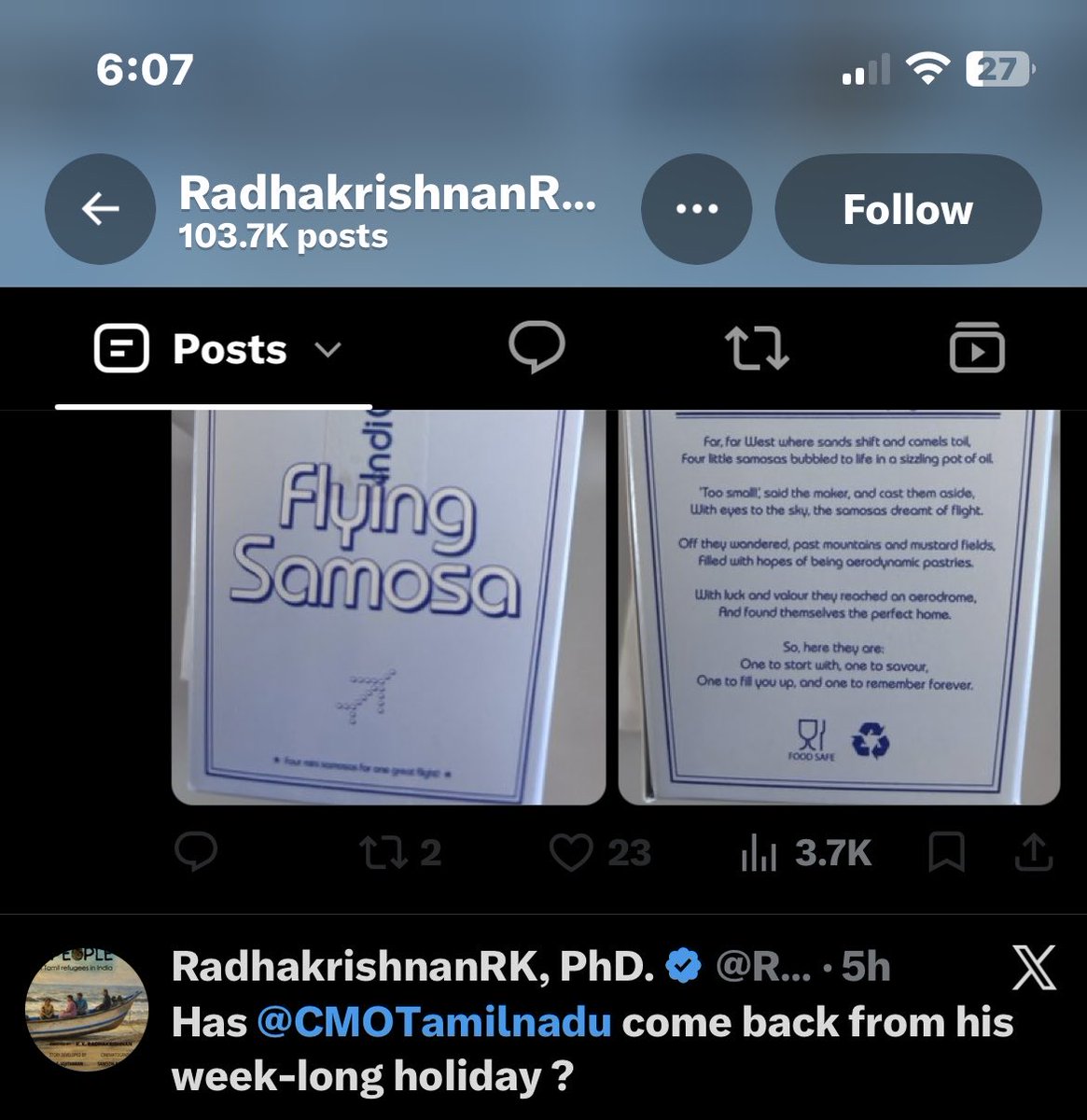 PpdThiagu's tweet photo. Not a single retweet or post on the GEM Granites issue. Nothing about this serious pedophile case. Yet sit on every TV debate, preach about what people should do, how they should think, and hand out endless free advice as intellectuals and neutrals @tnrags @RKRadhakrishn 
Look at what they choose to amplify.

@Ahmedshabbir20 stands out any day. A lone voice in the media speaking up on this issue 👏👏